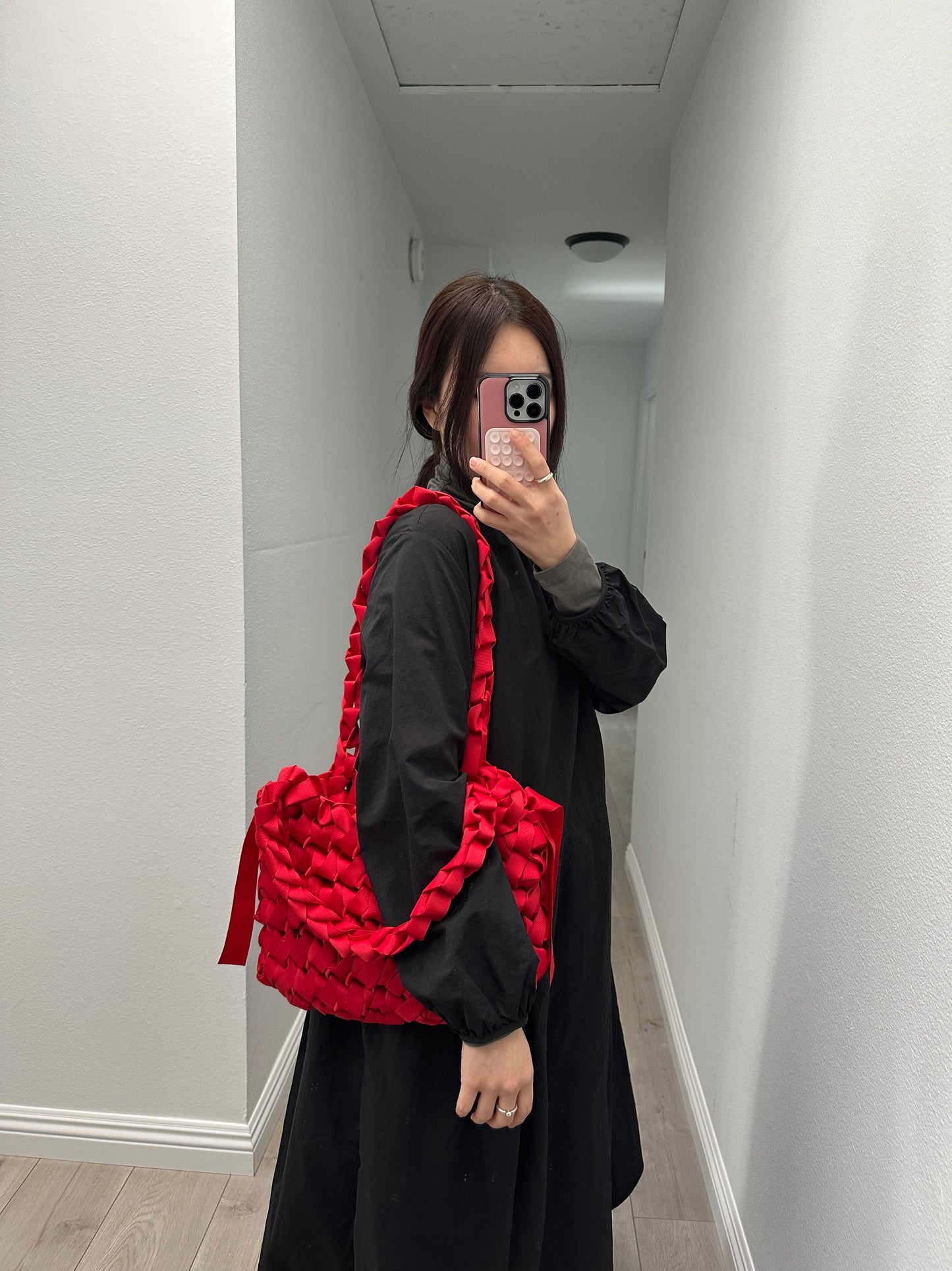 Rectangular Shoulder Bag (Red)