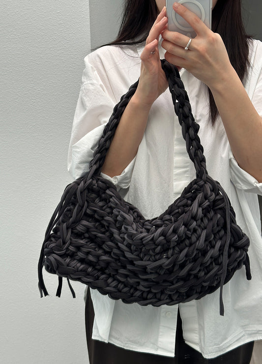 Boxy Shoulder Bag (BlackGrey)
