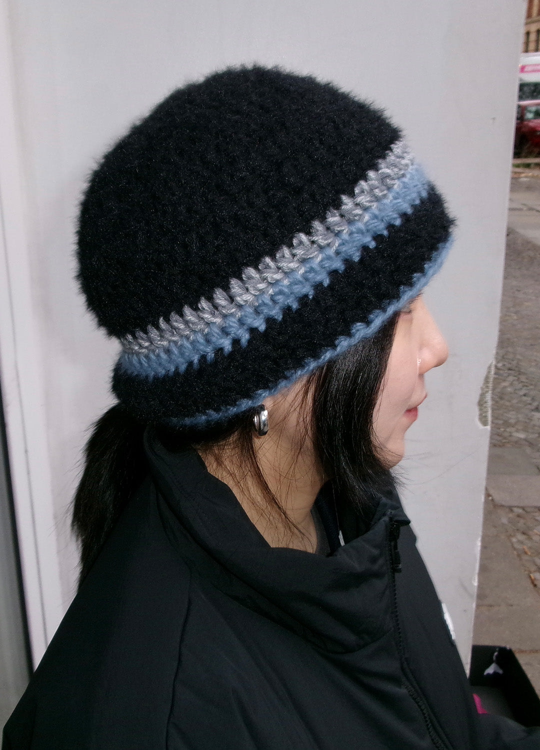 Angora Beanie (Black)
