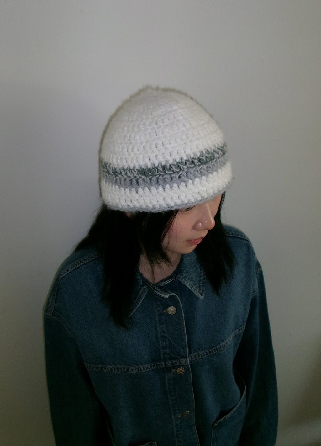 Angora Beanie (White)