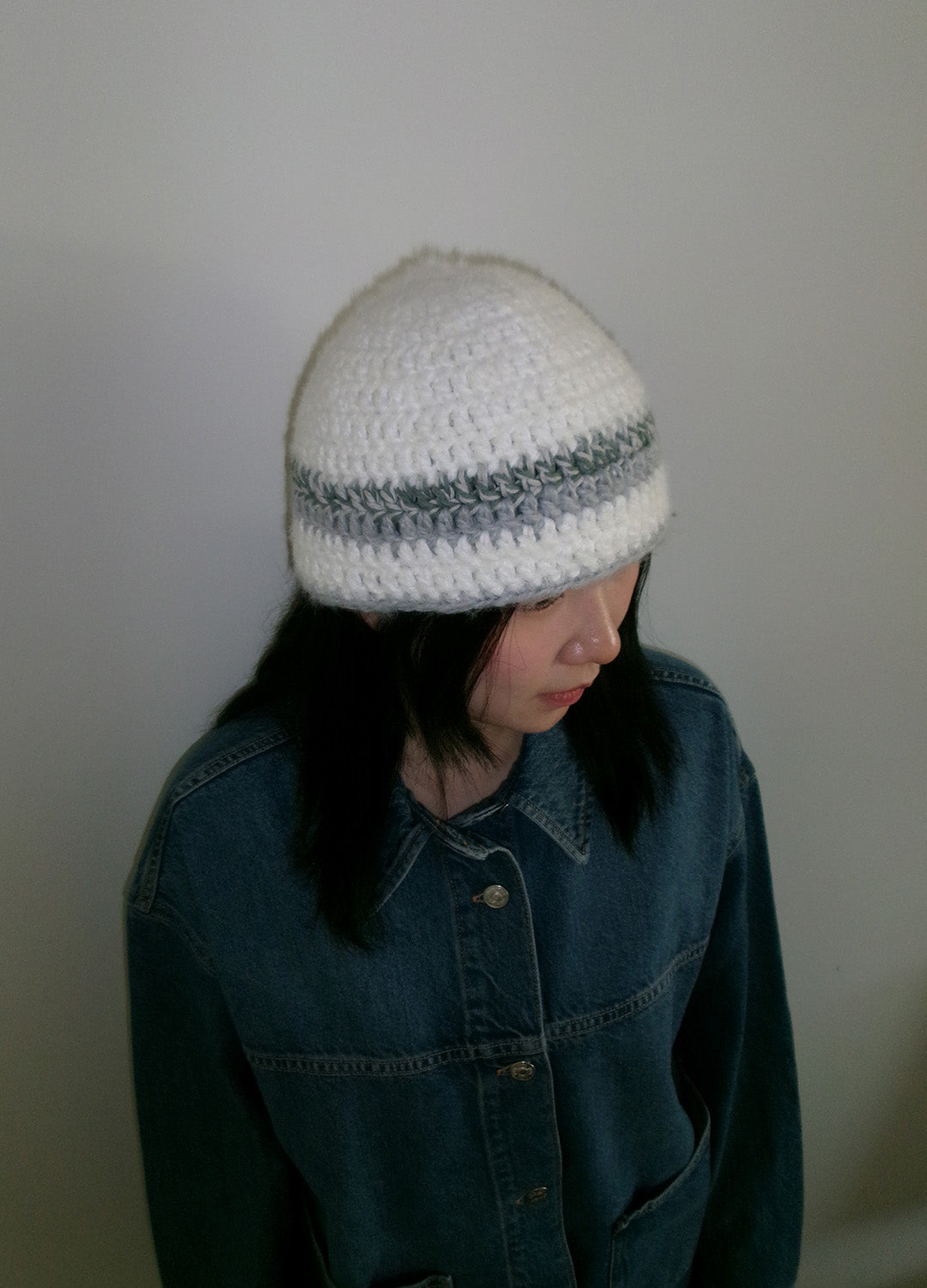 Angora Beanie (White)