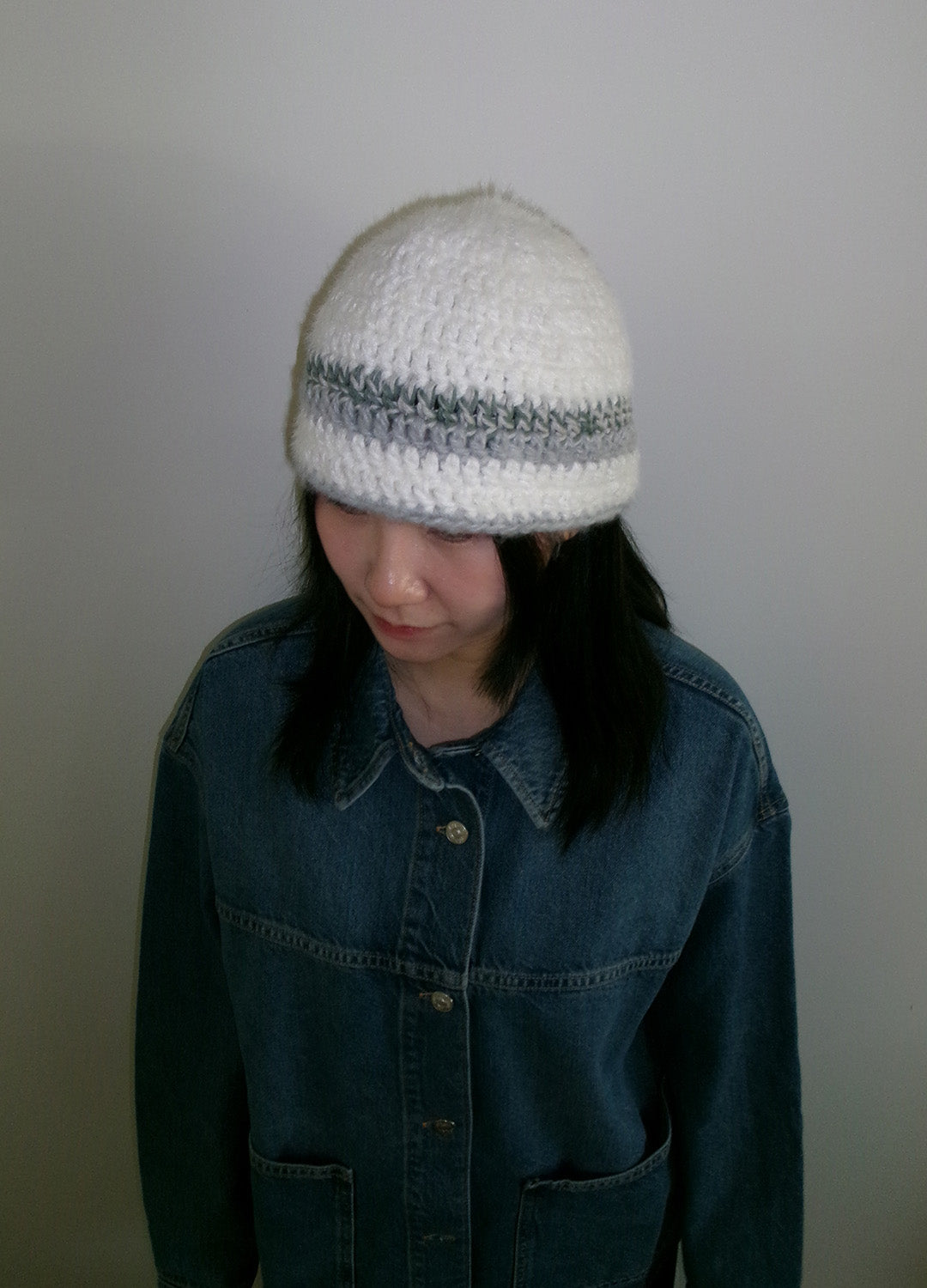 Angora Beanie (White)