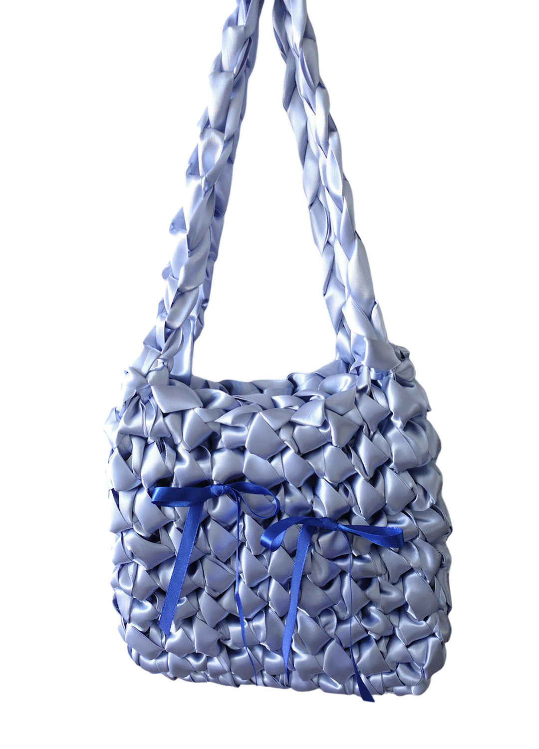 Satin Square Bag M (Ice Blue)