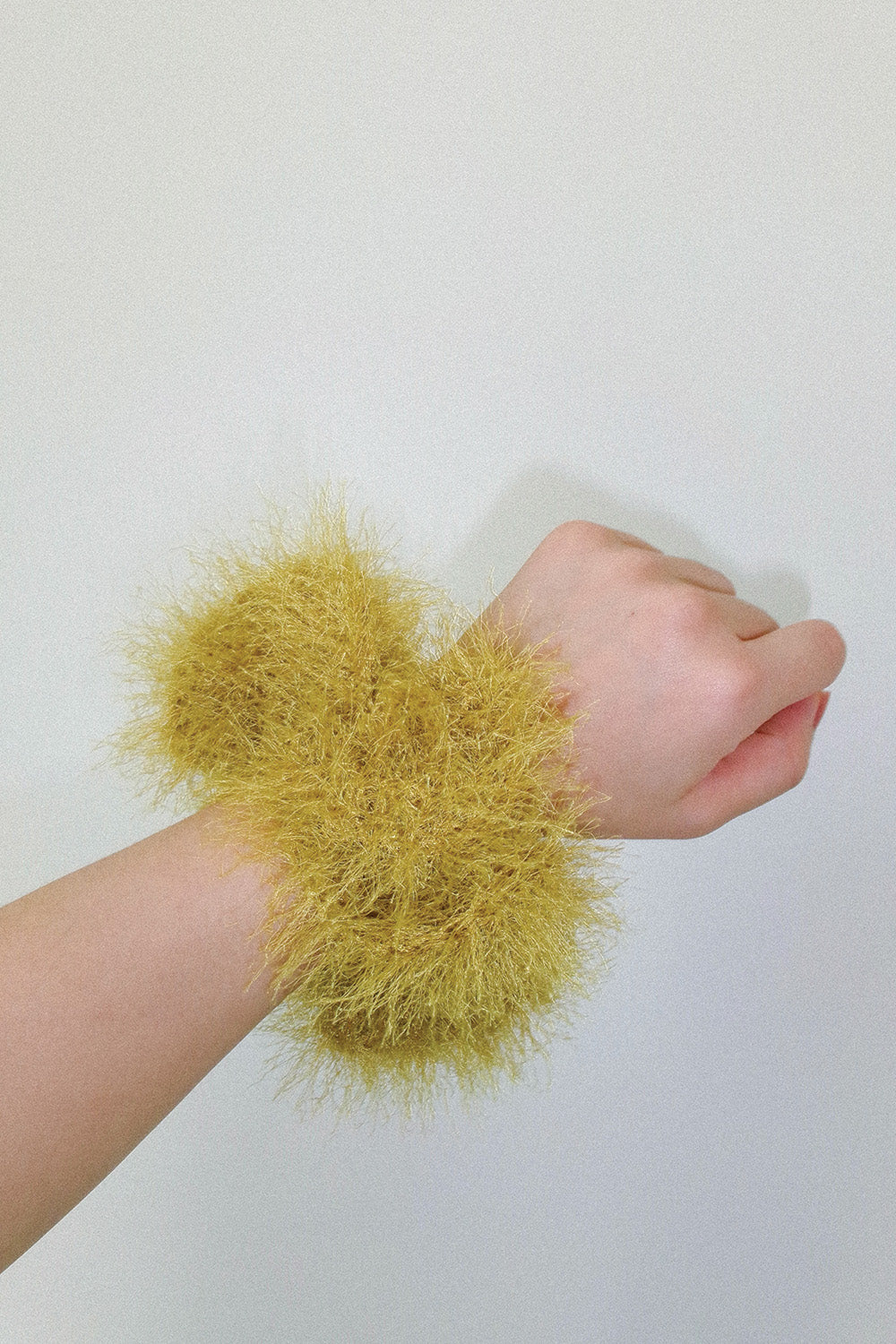 Fuzzy Scrunchie (Mustard)