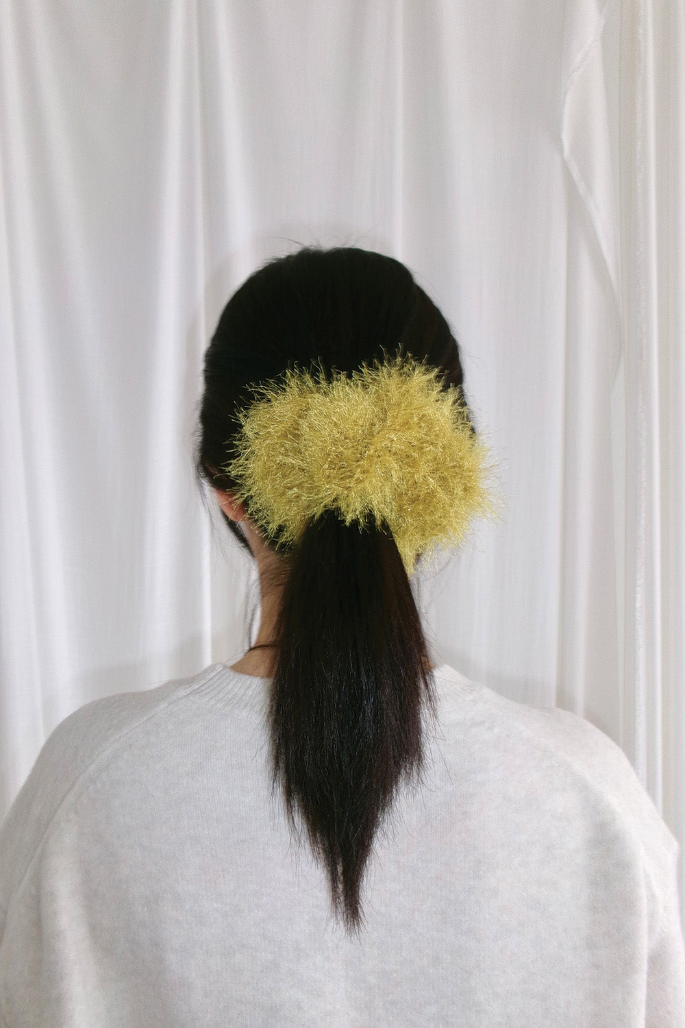 Fuzzy Scrunchie (Mustard)