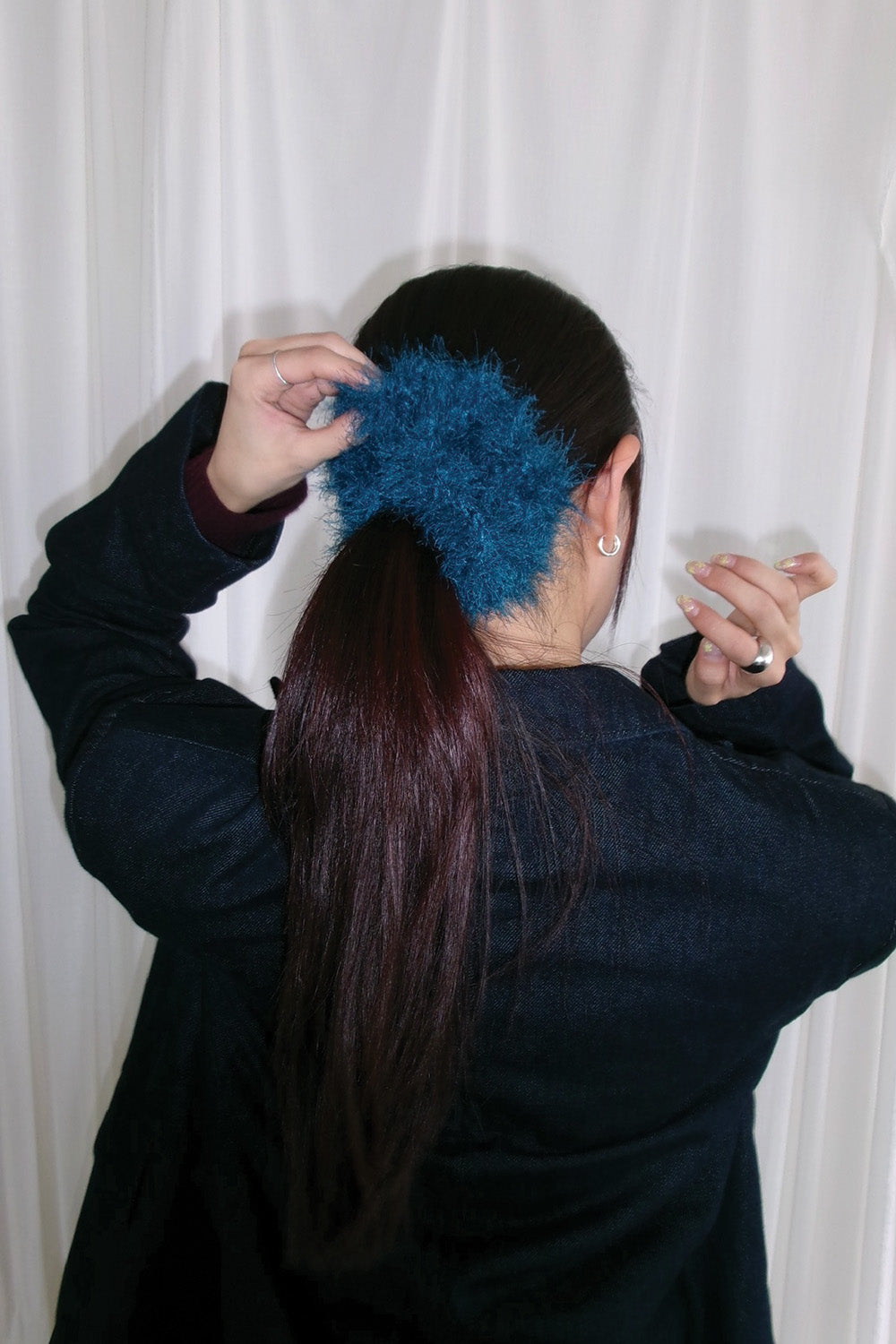 Fuzzy Scrunchie (Ocean)