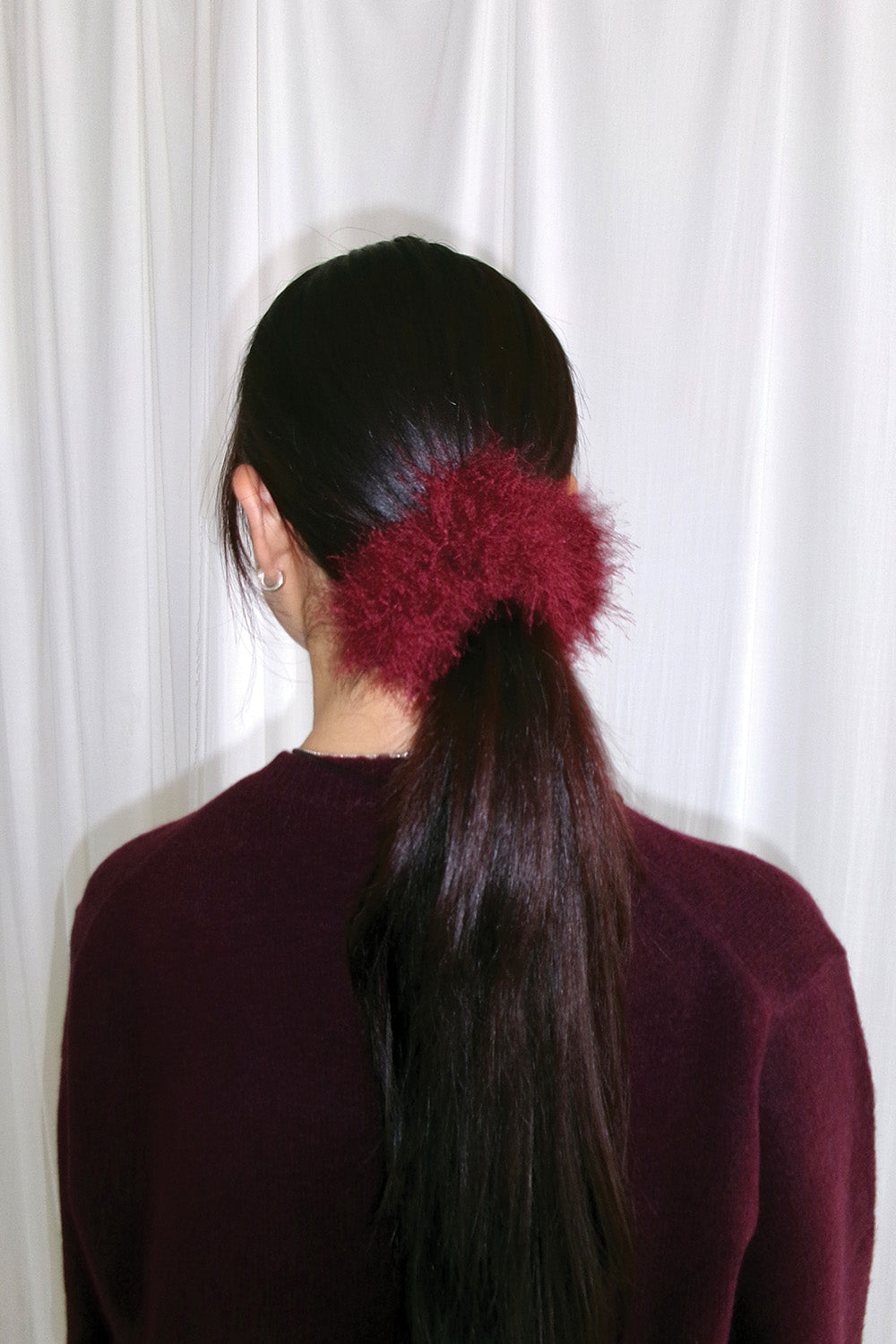 Fuzzy Scrunchie (Wine)