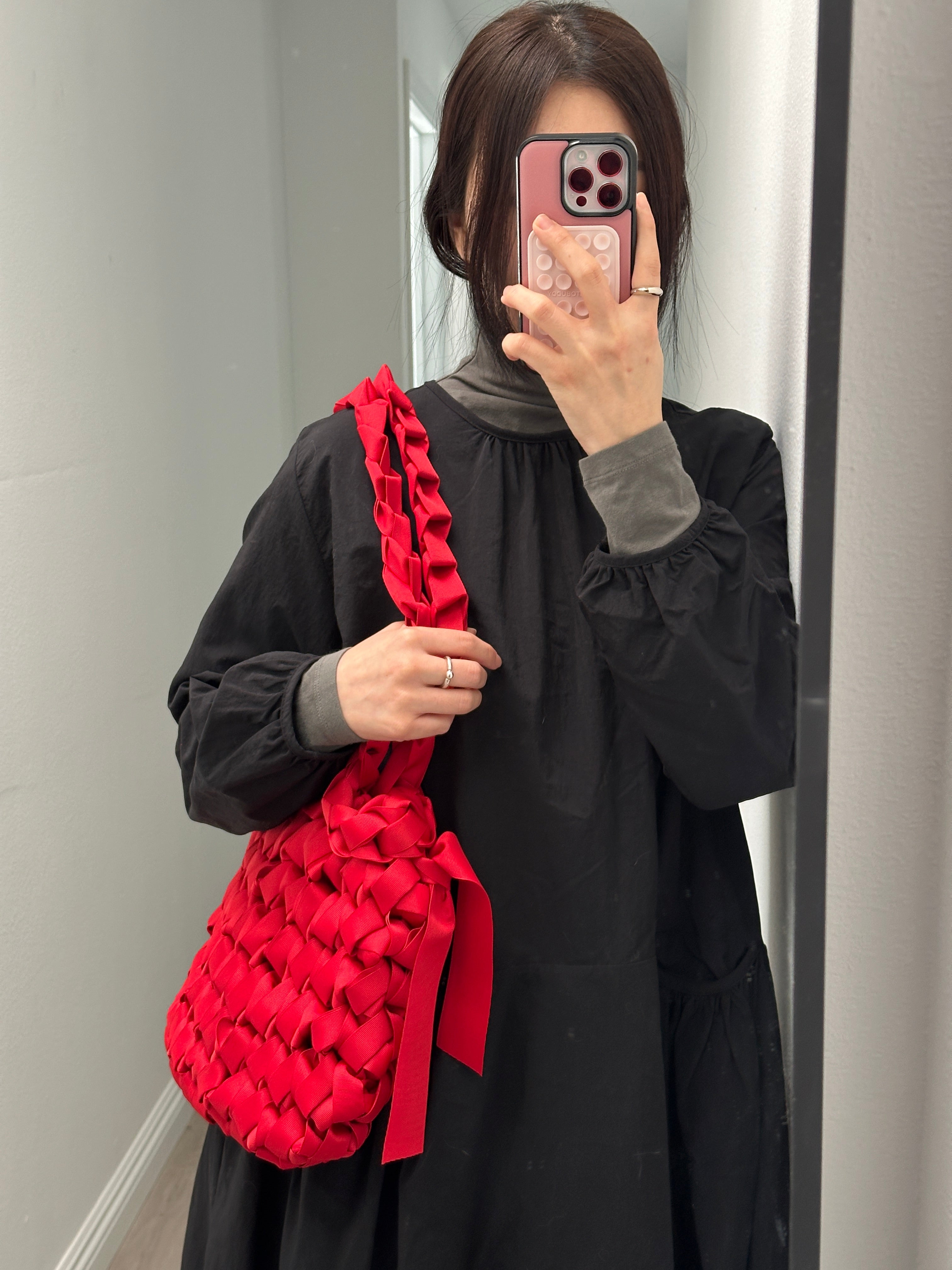 Rectangular Shoulder Bag (Red)