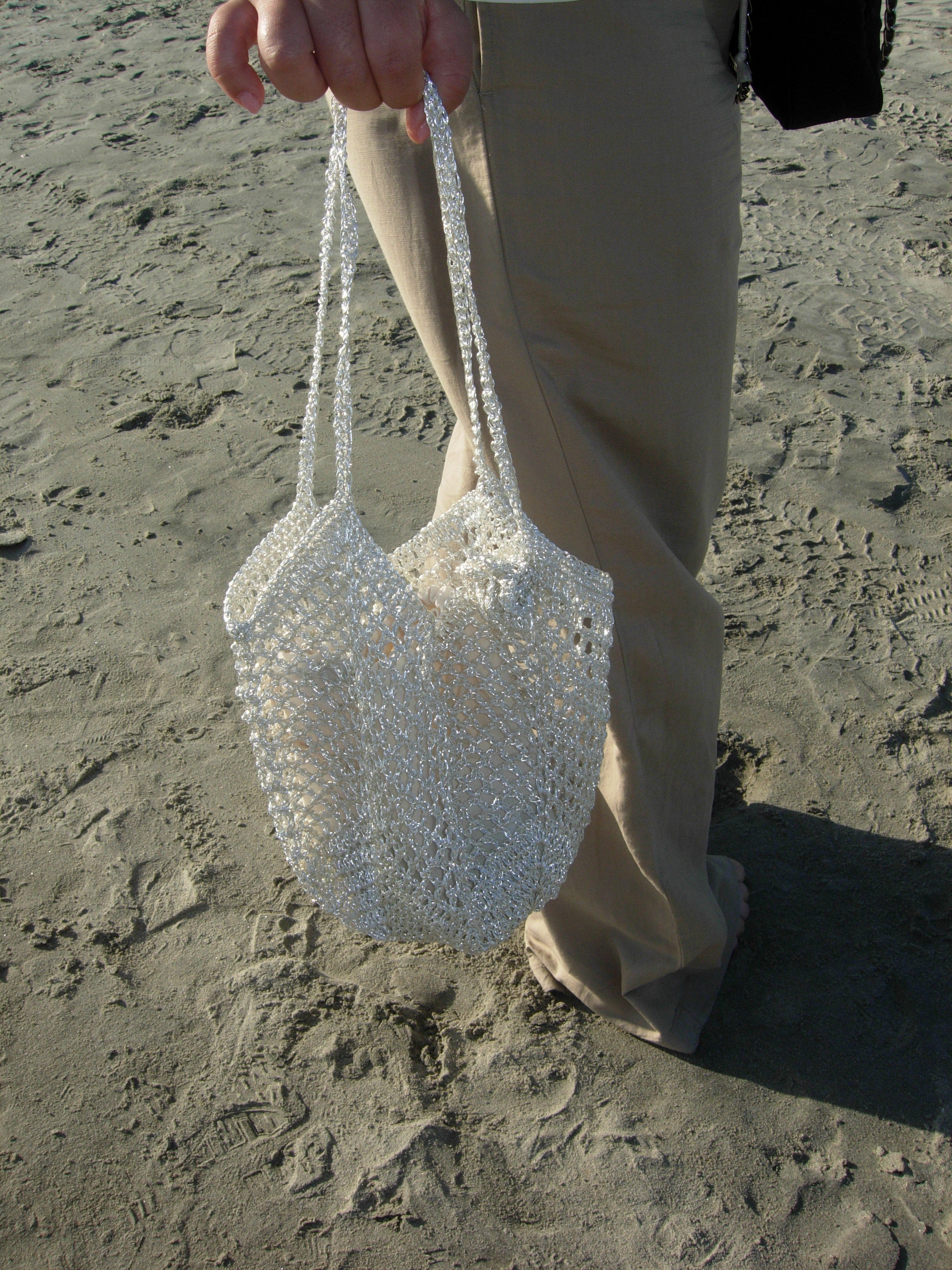 Glitter Net Bag (Silver)