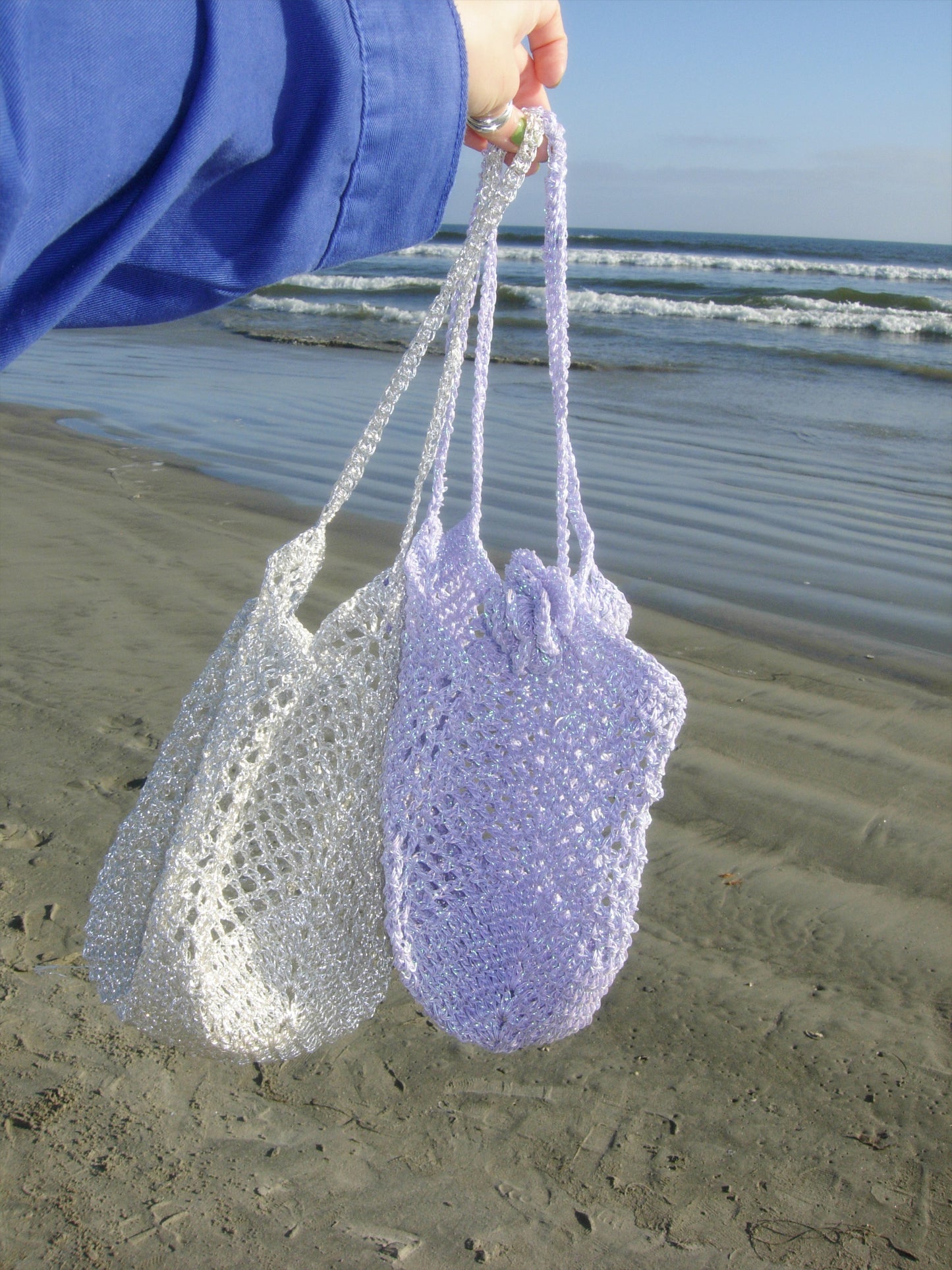 Glitter Net Bag (Silver)