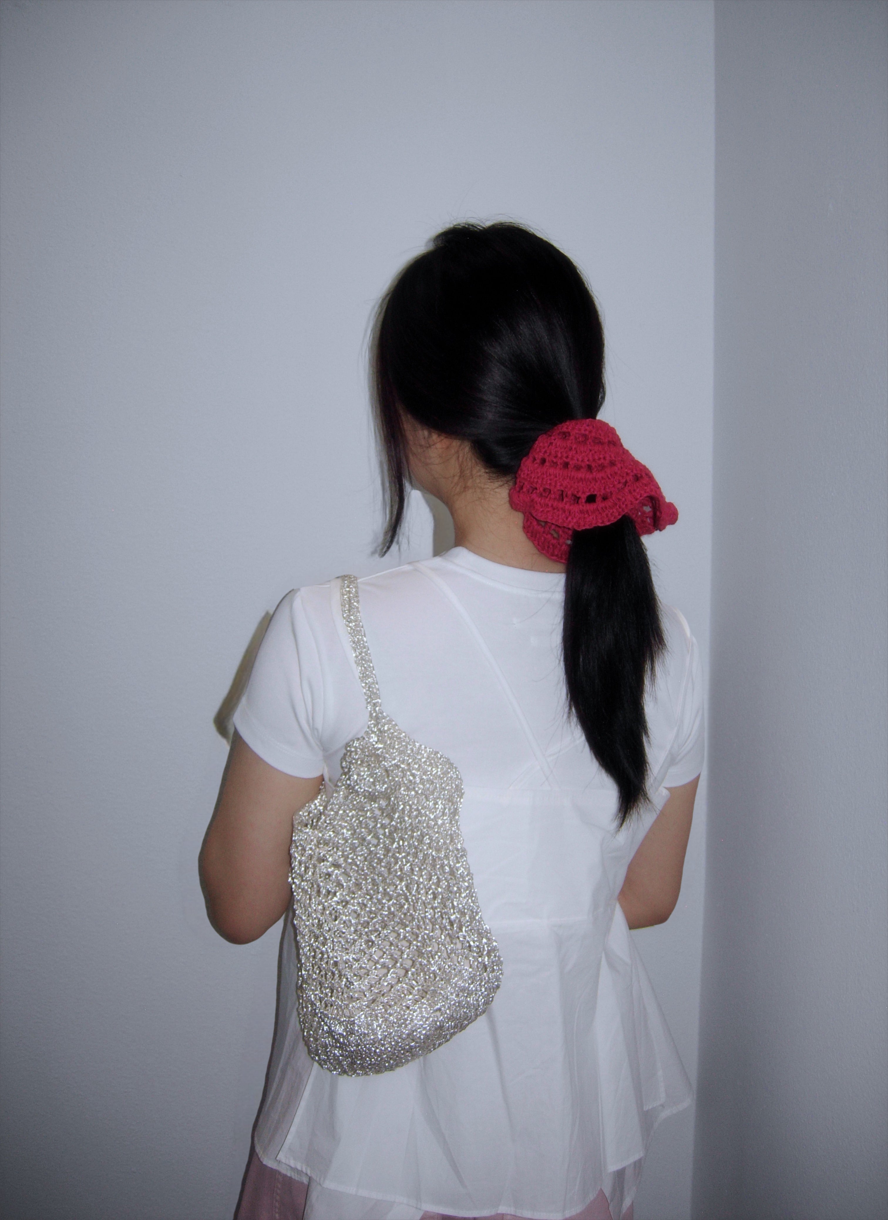 Glitter Net Bag (Silver)