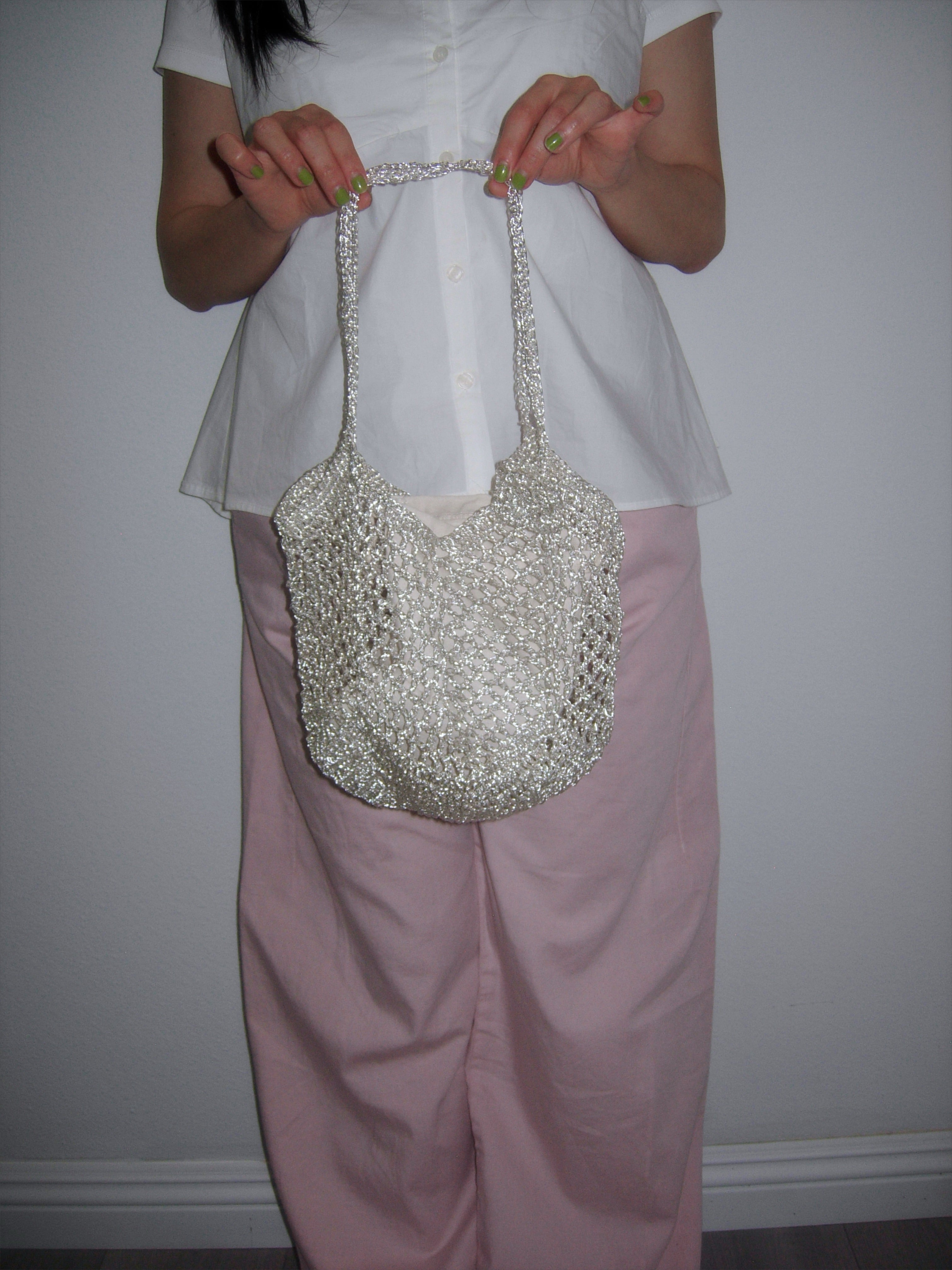 Glitter Net Bag (Silver)