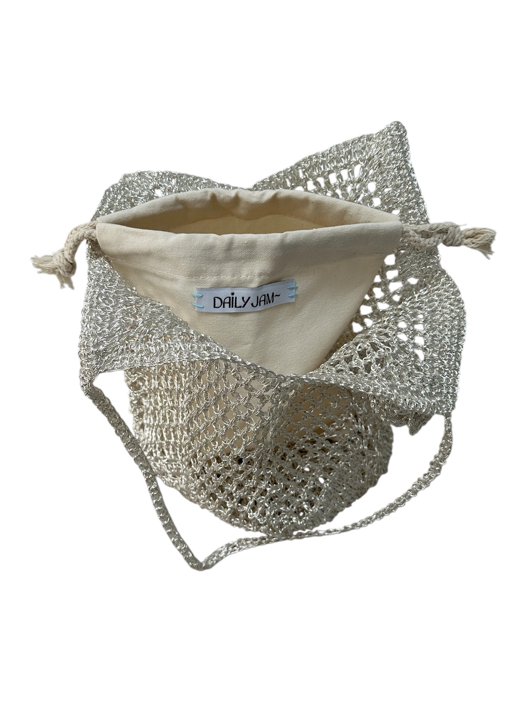 Glitter Net Bag (Silver)