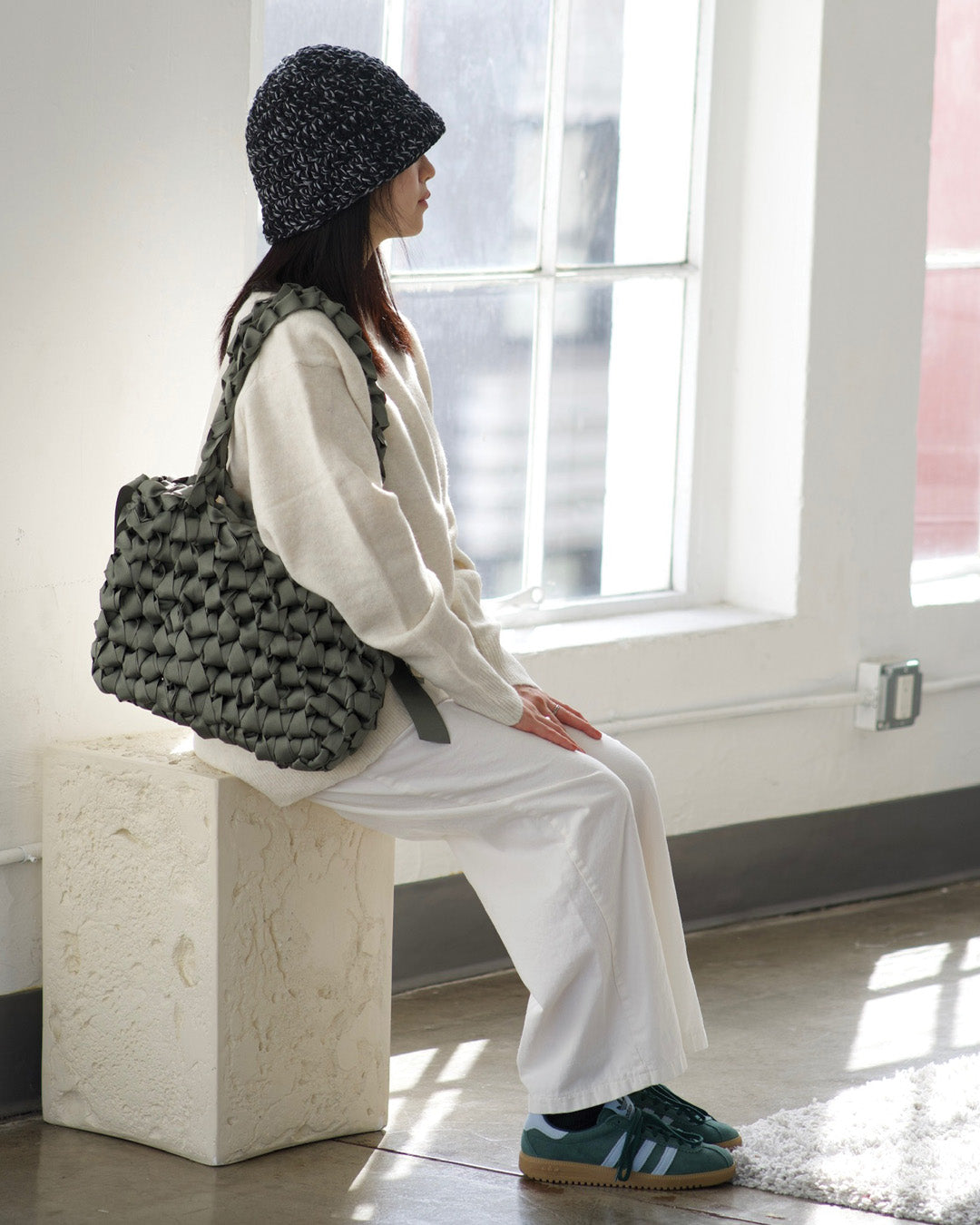 Rectangular Shoulder Bag (Olive)