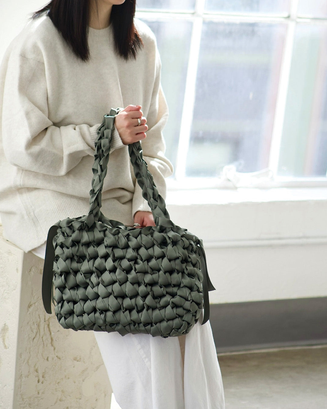 Rectangular Shoulder Bag (Olive)