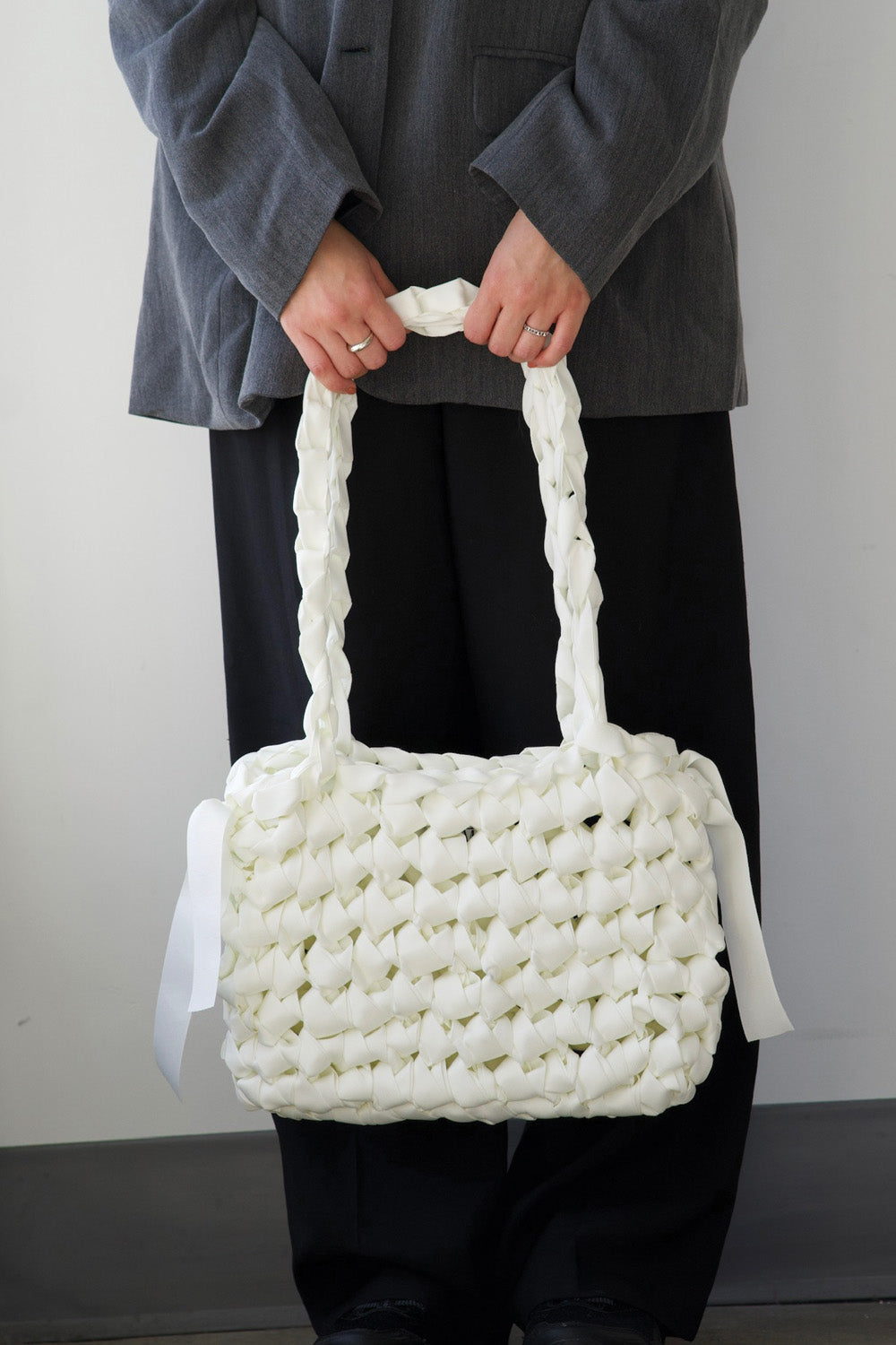 Rectangular Shoulder Bag (White)