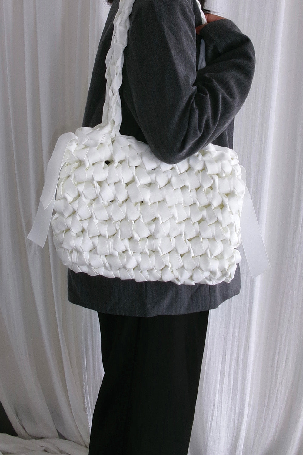 Rectangular Shoulder Bag (White)