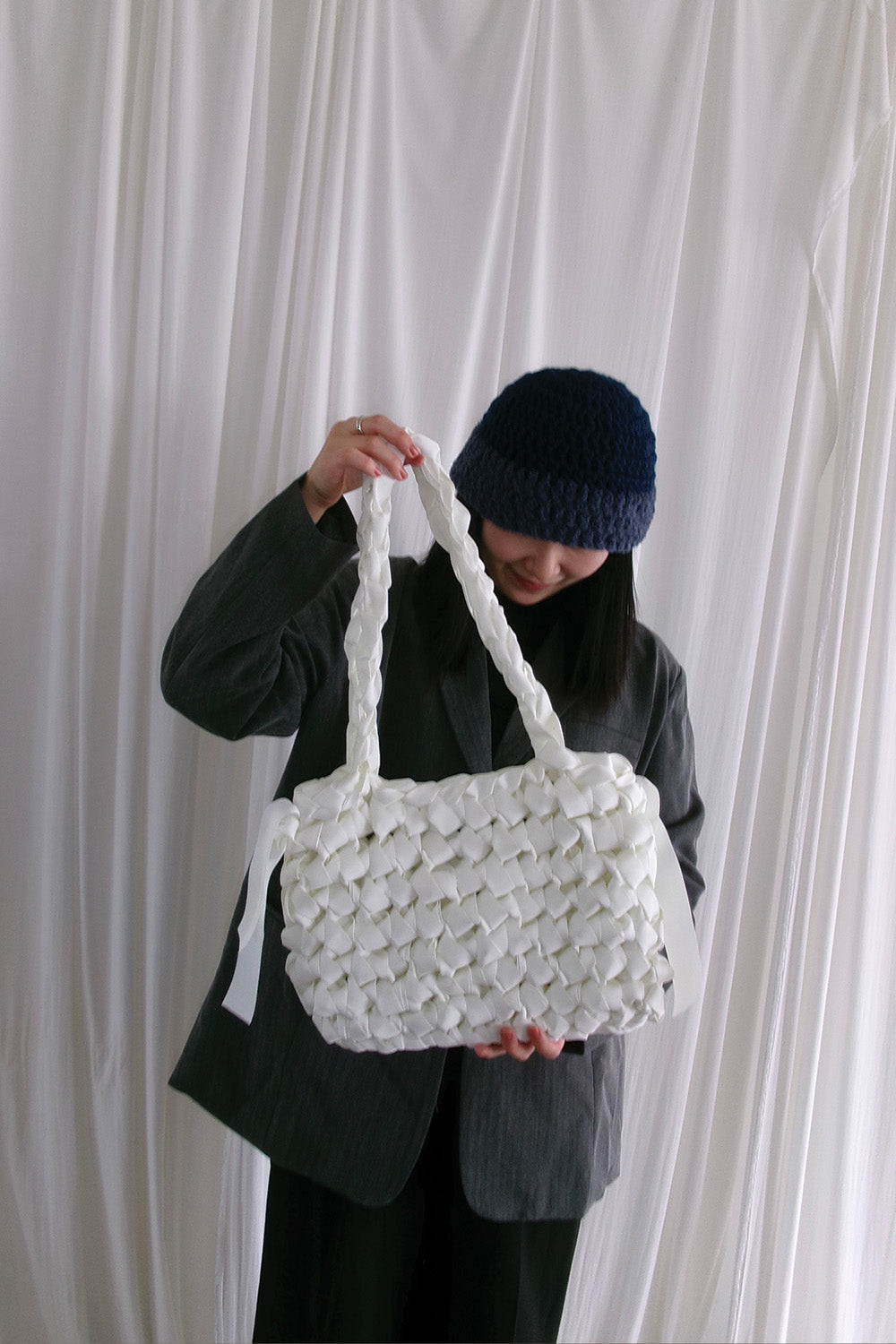 Rectangular Shoulder Bag (White)