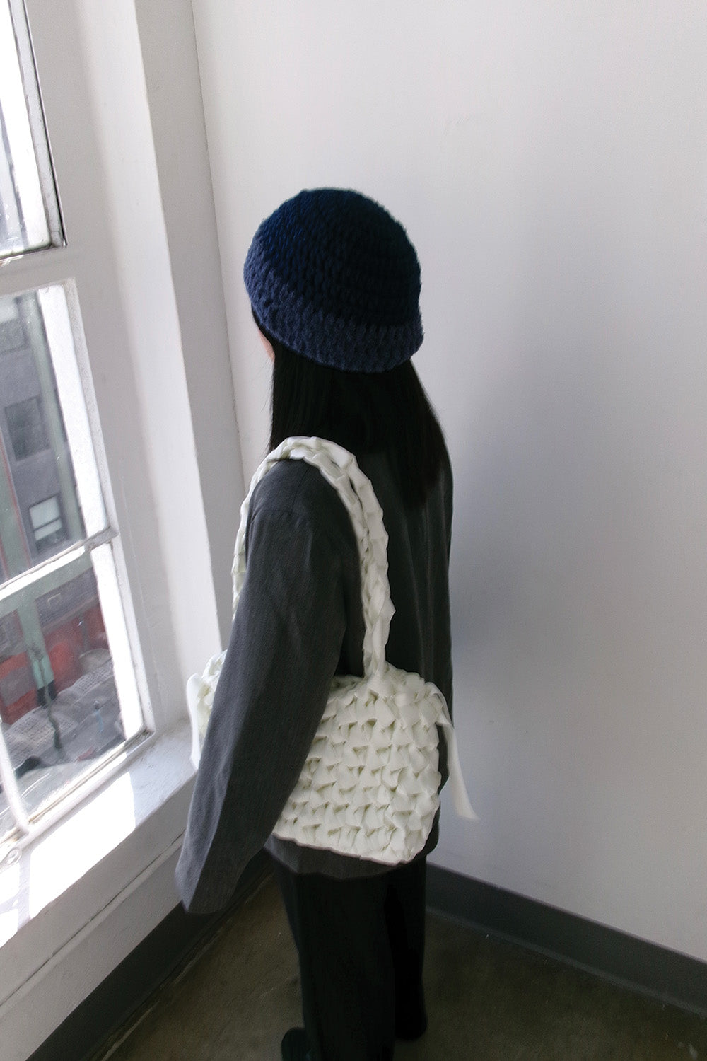 Rectangular Shoulder Bag (White)