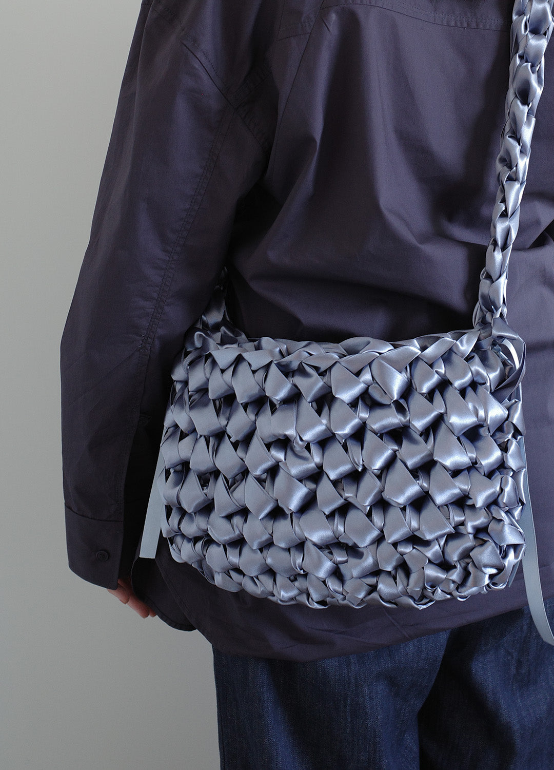 Satin Crossbody Bag (Stone)