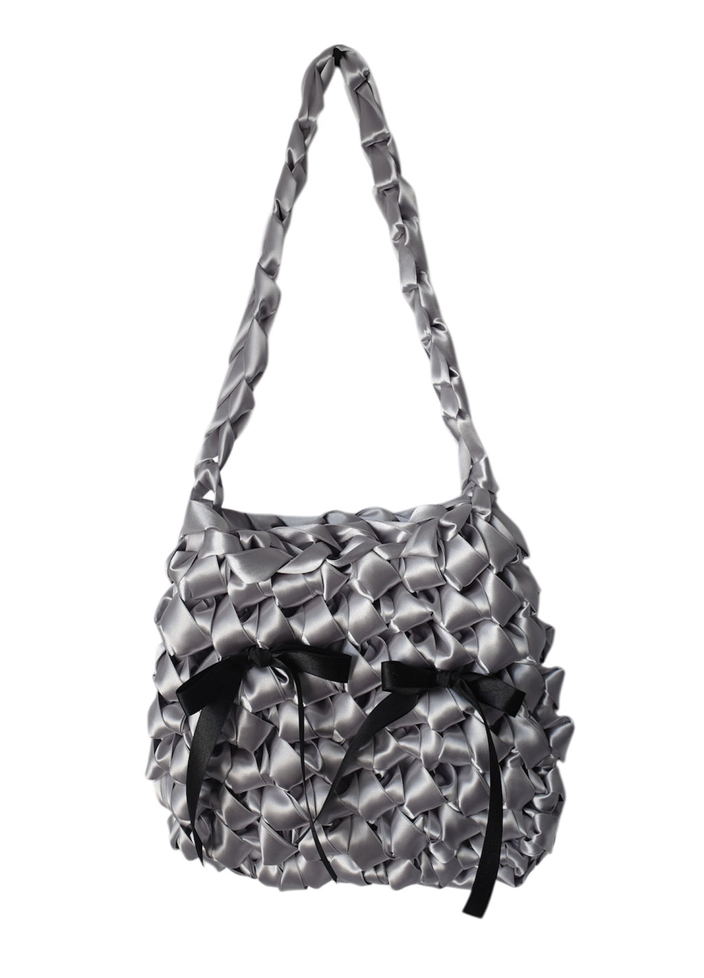 Satin Square Bag S (Silver)