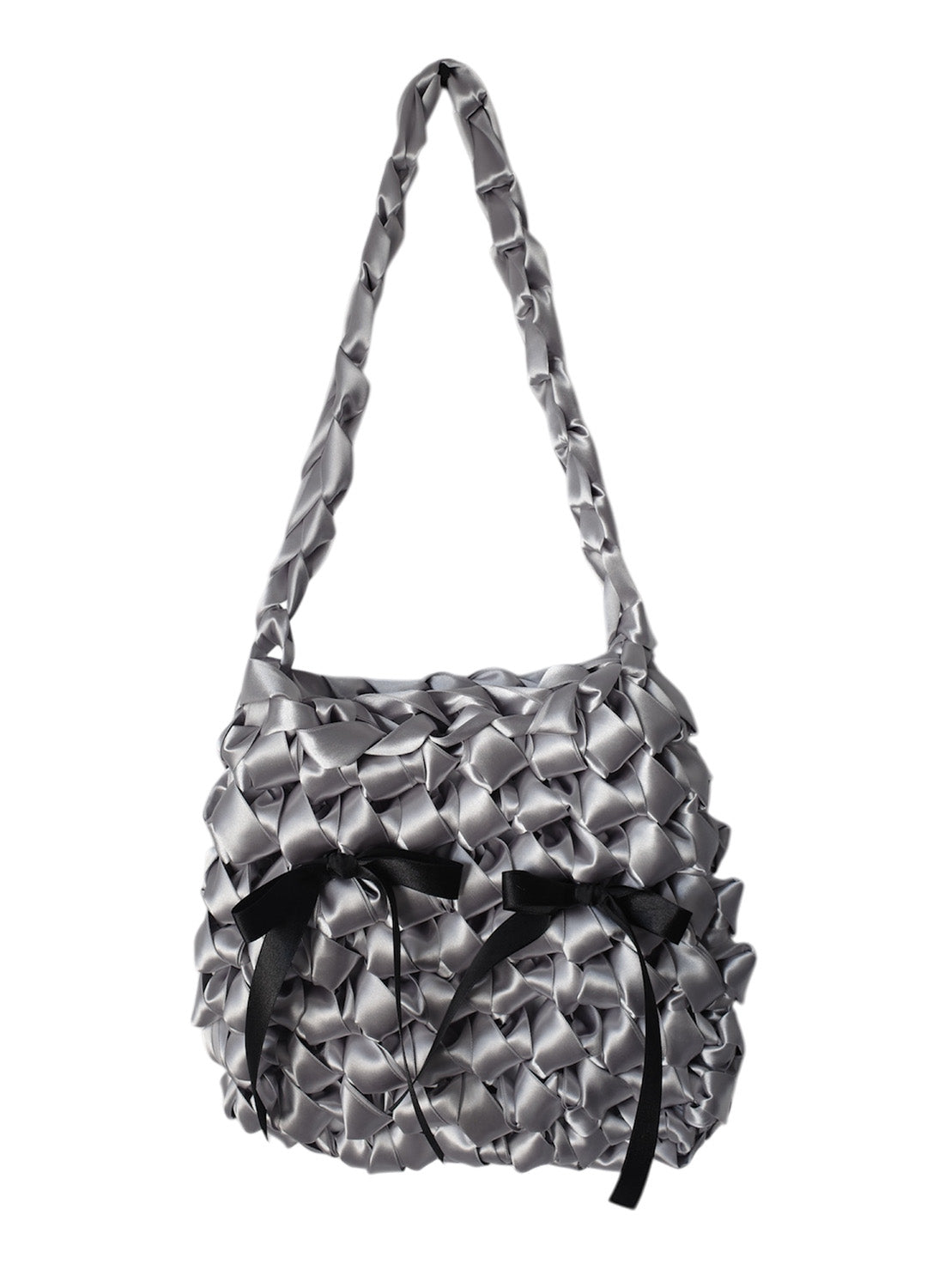 Satin Square Bag S (Silver)