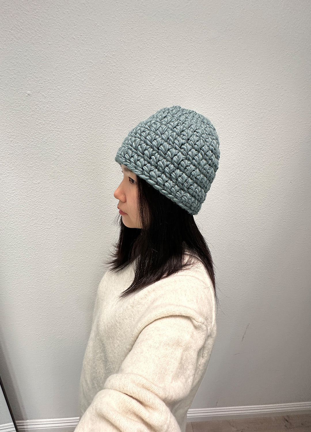 Wool Beanie (Moss)