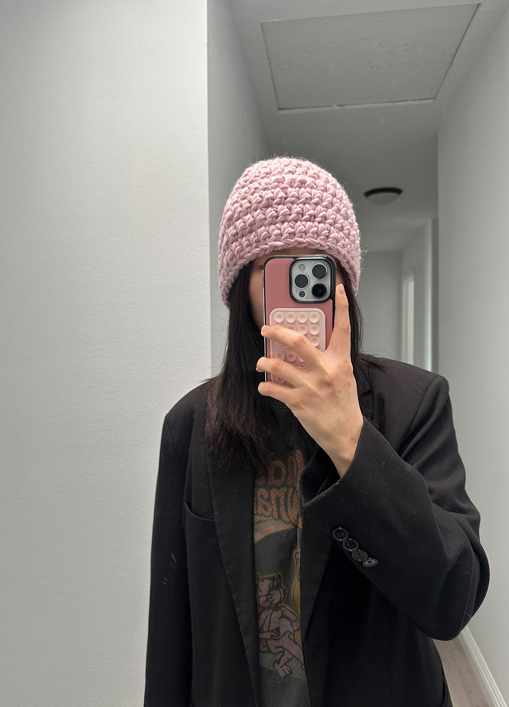 Wool Beanie (Pink)