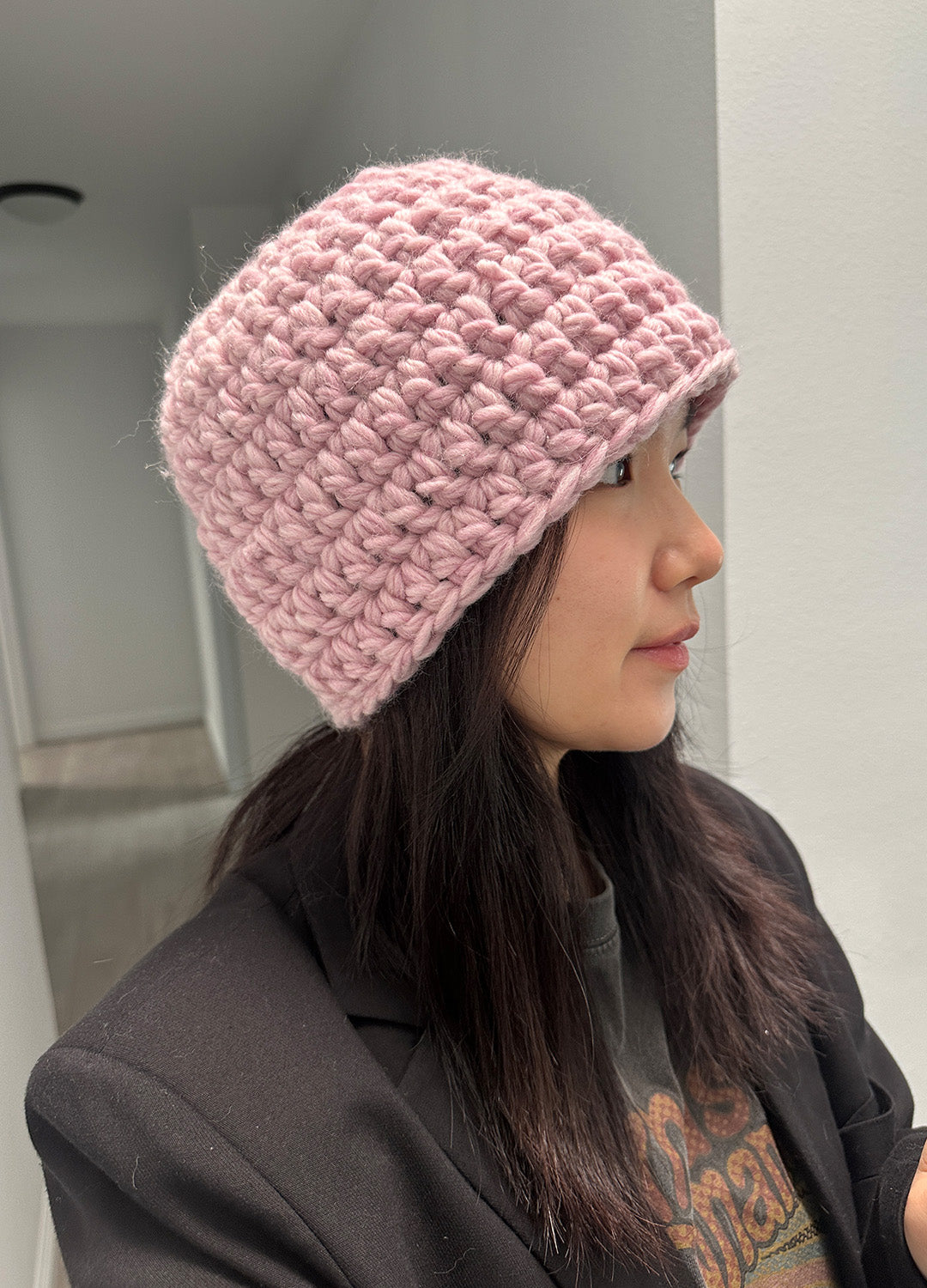 Wool Beanie (Pink)